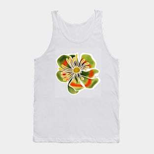 Green Fantasy Flower Tank Top